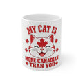 Mug Mon chat est plus Canadien que toi — Tasse à café drôle Chat Canadien (325 ml)