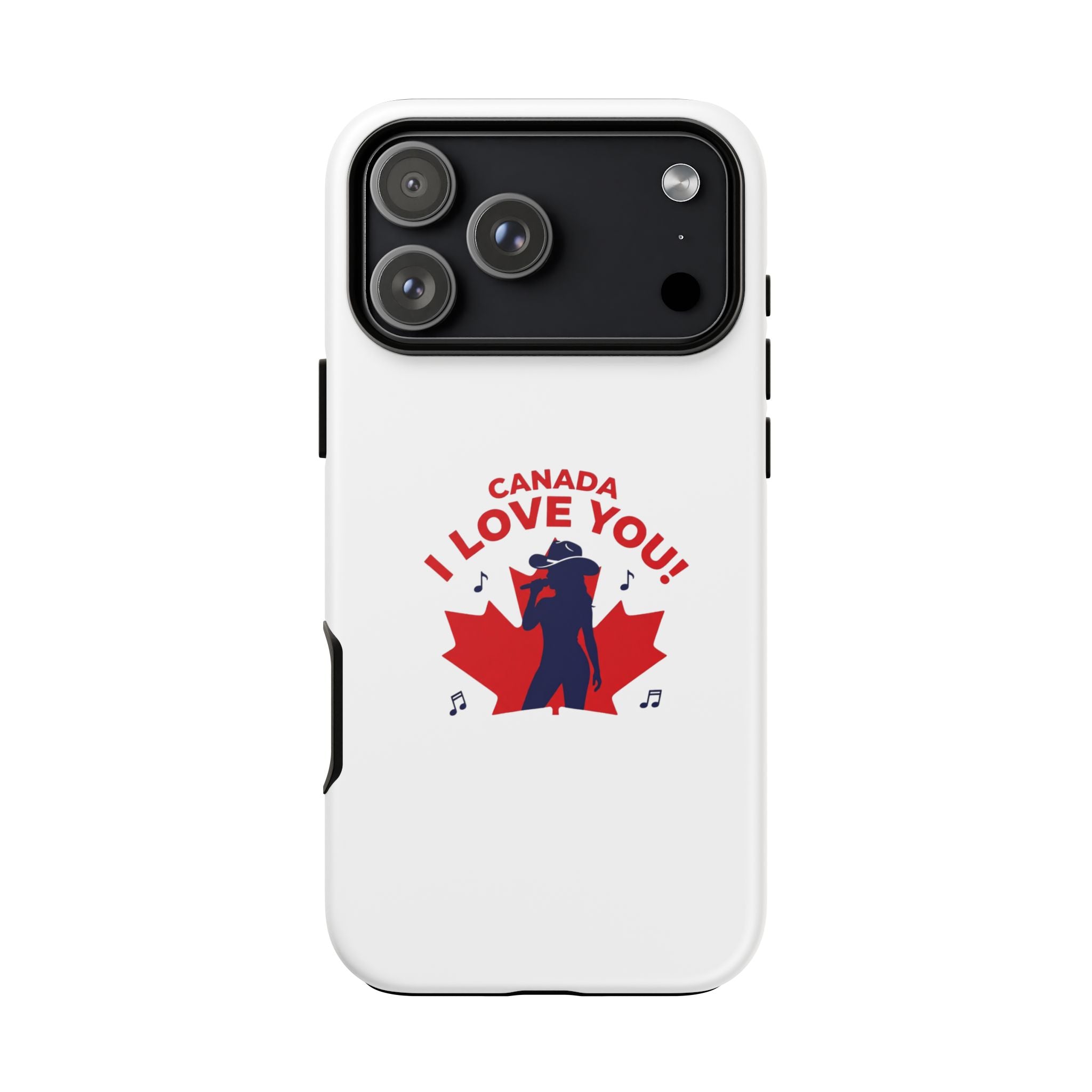 Canada I Love You Phone Case — Maple Leaf Singing Moose Patriotic iPhone Cover
