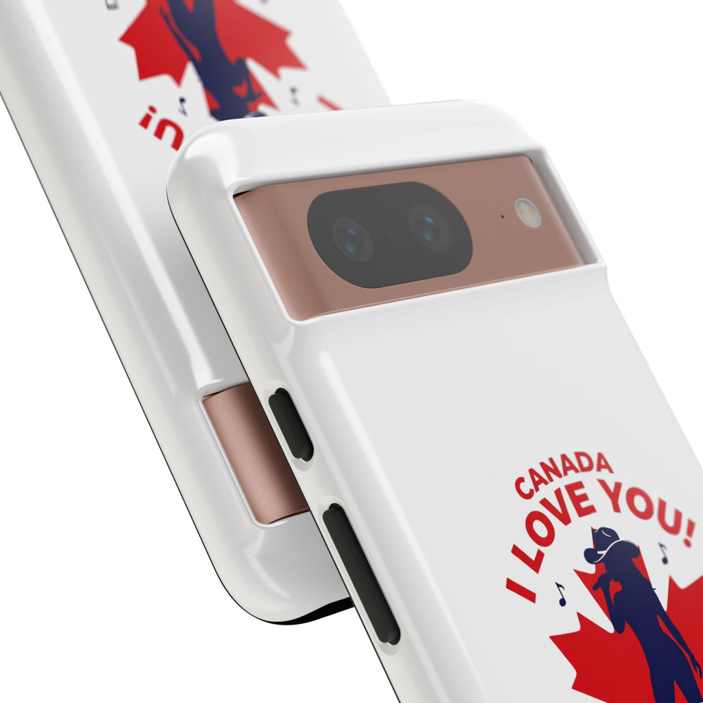 Canada I Love You Phone Case — Maple Leaf Singing Moose Patriotic iPhone Cover