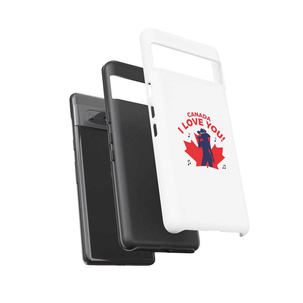 Canada I Love You Phone Case — Maple Leaf Singing Moose Patriotic iPhone Cover
