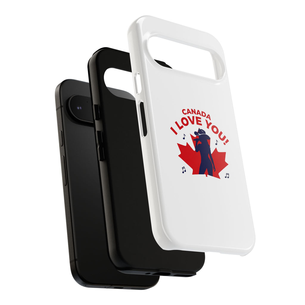 Canada I Love You Phone Case — Maple Leaf Singing Moose Patriotic iPhone Cover