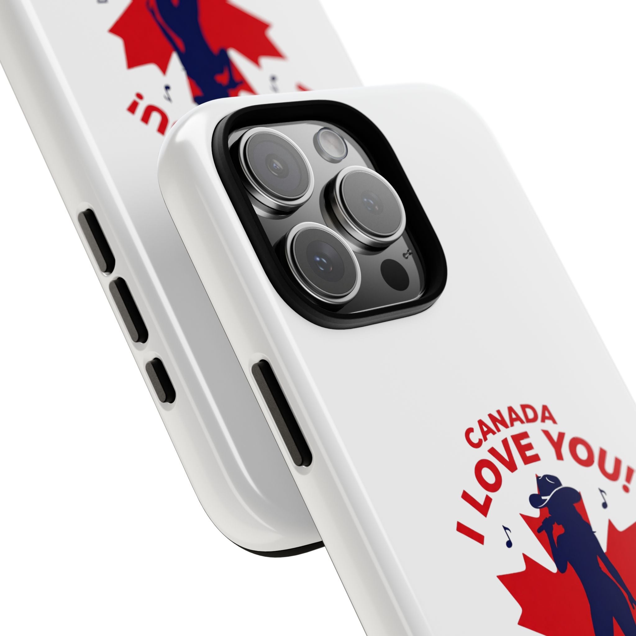 Canada I Love You Phone Case — Maple Leaf Singing Moose Patriotic iPhone Cover