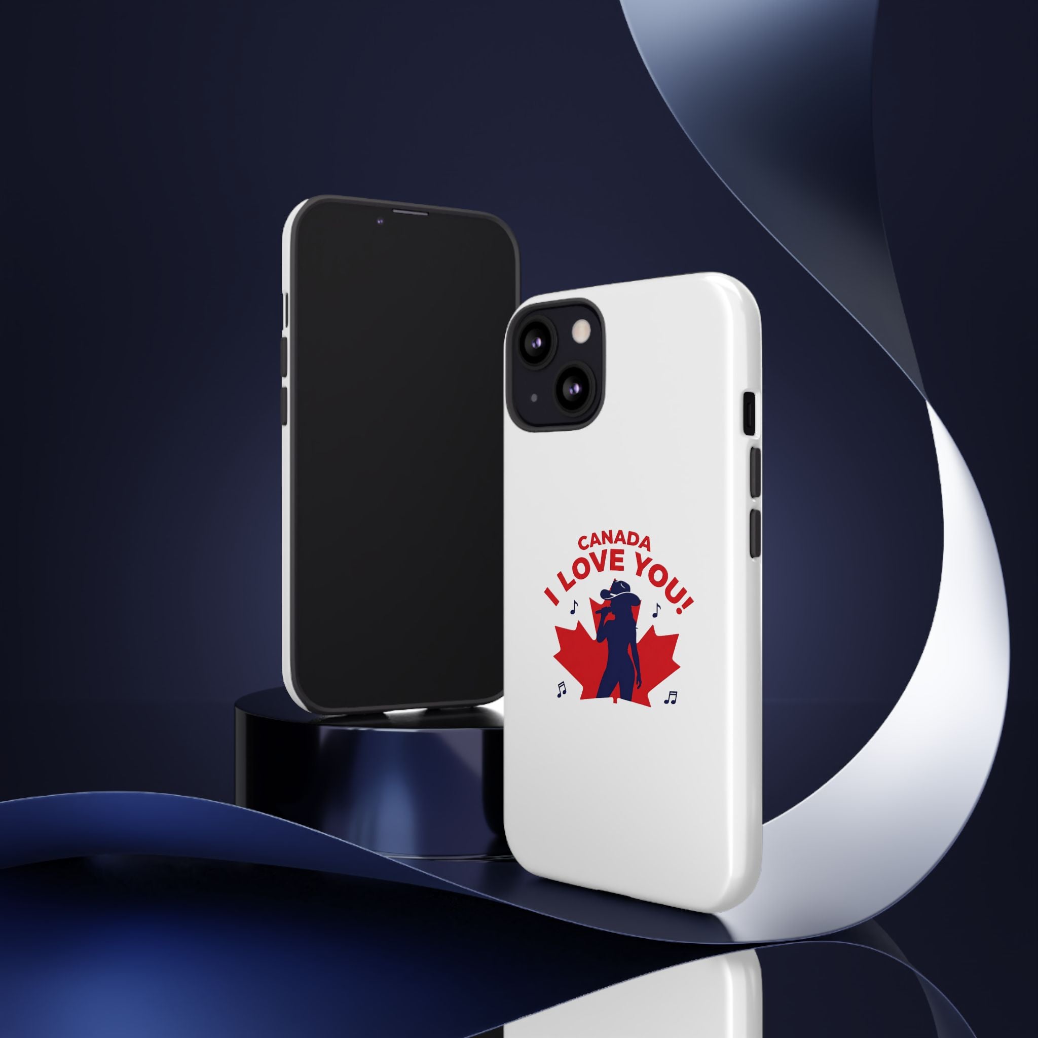 Canada I Love You Phone Case — Maple Leaf Singing Moose Patriotic iPhone Cover