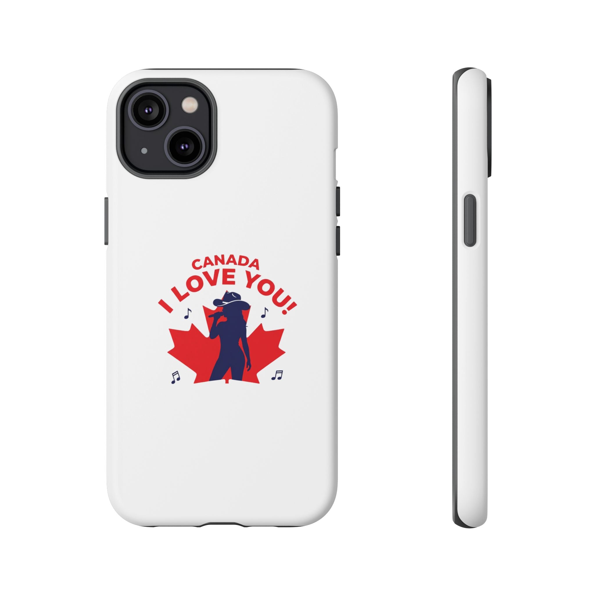 Canada I Love You Phone Case — Maple Leaf Singing Moose Patriotic iPhone Cover