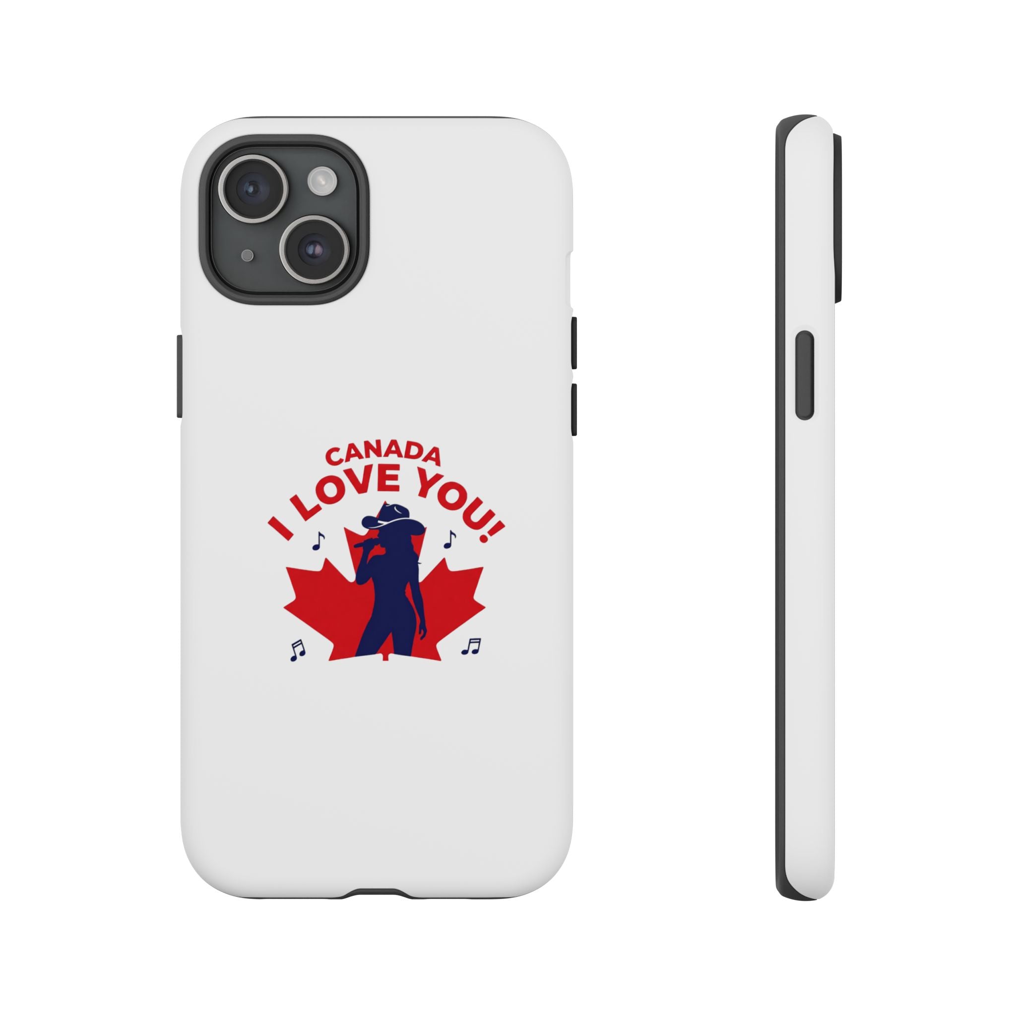 Canada I Love You Phone Case — Maple Leaf Singing Moose Patriotic iPhone Cover
