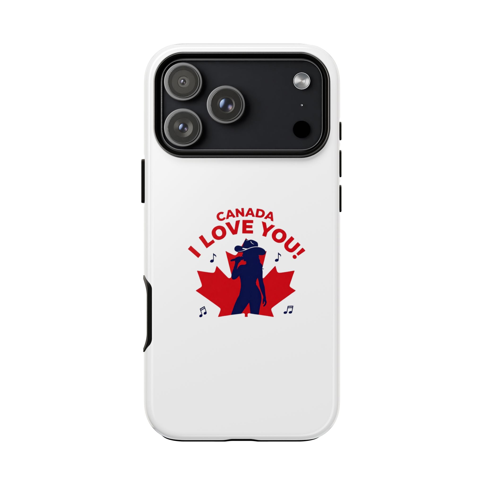 Canada I Love You Phone Case — Maple Leaf Singing Moose Patriotic iPhone Cover