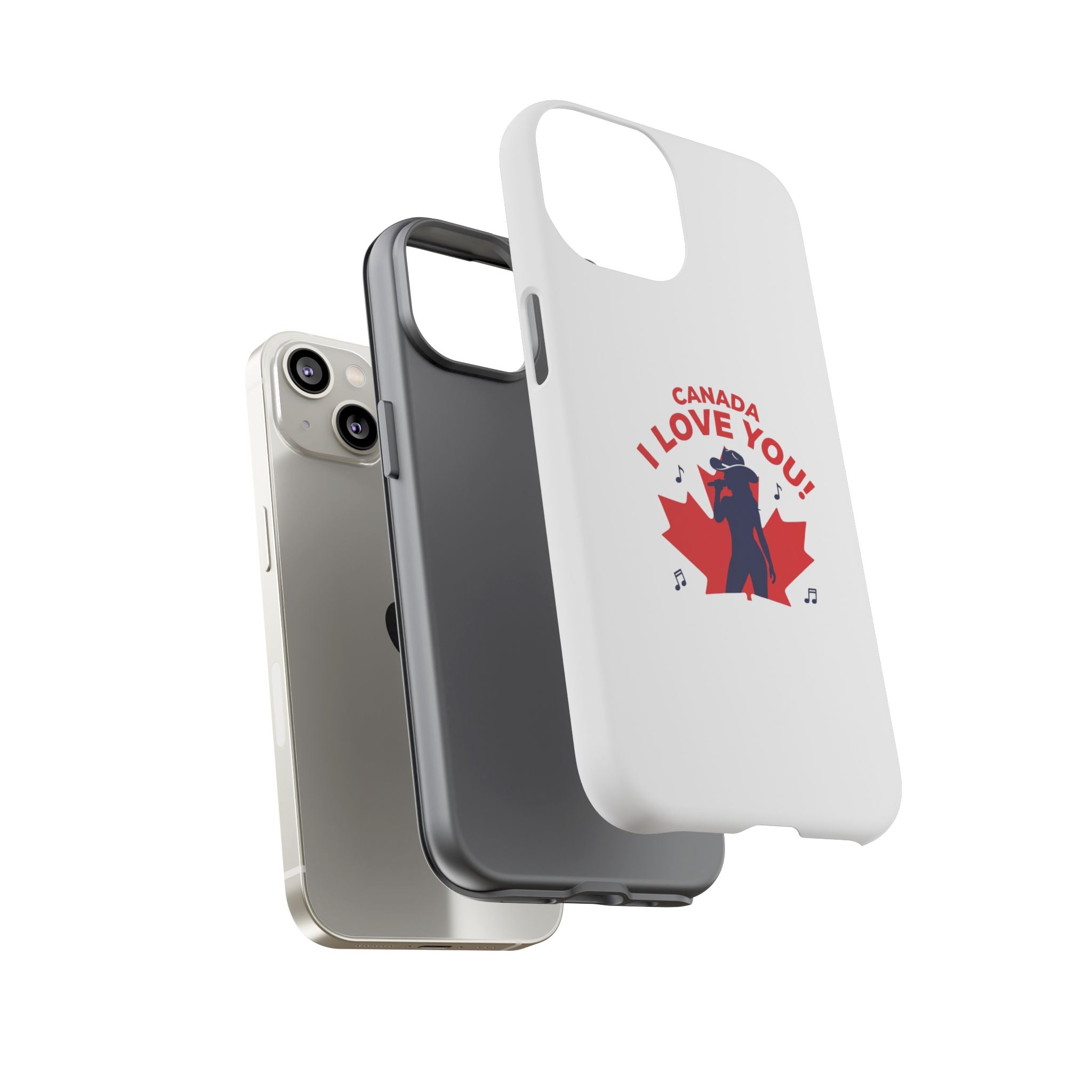 Canada I Love You Phone Case — Maple Leaf Singing Moose Patriotic iPhone Cover