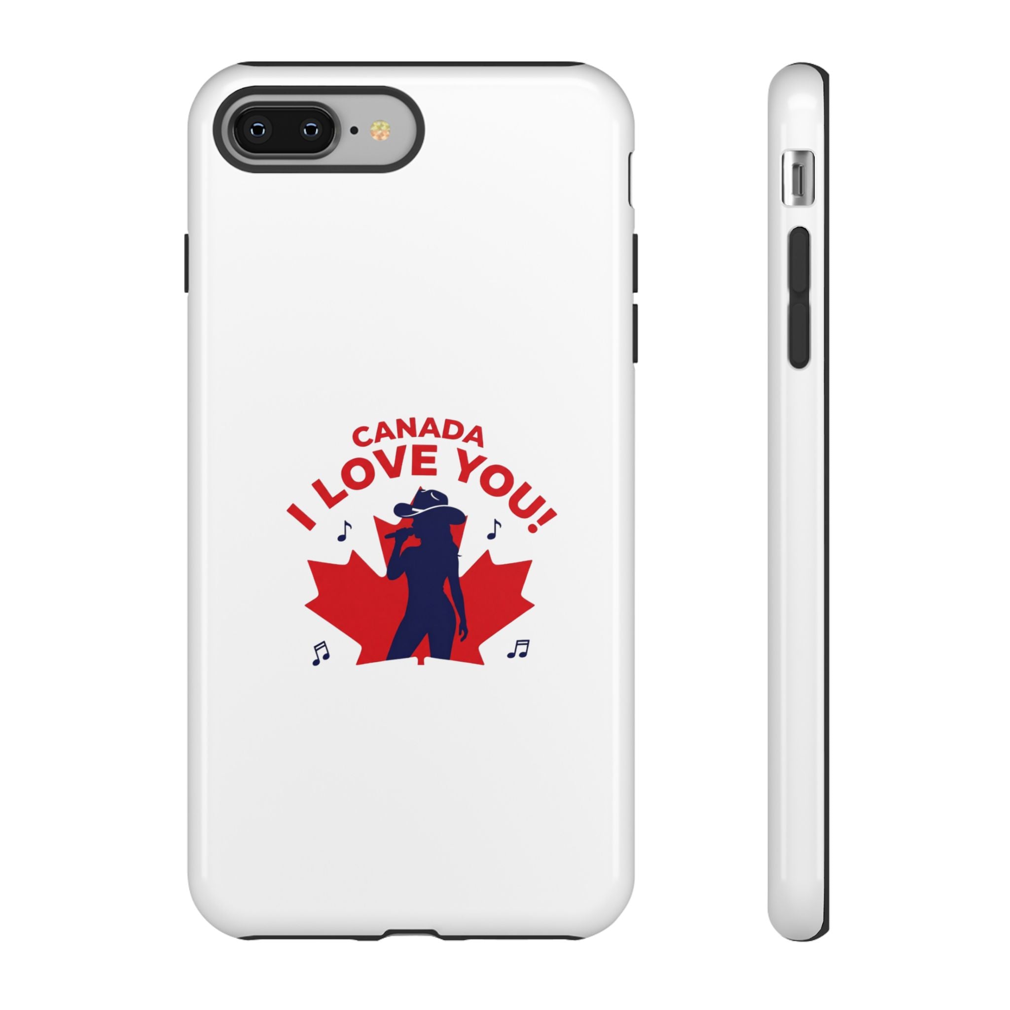 Canada I Love You Phone Case — Maple Leaf Singing Moose Patriotic iPhone Cover