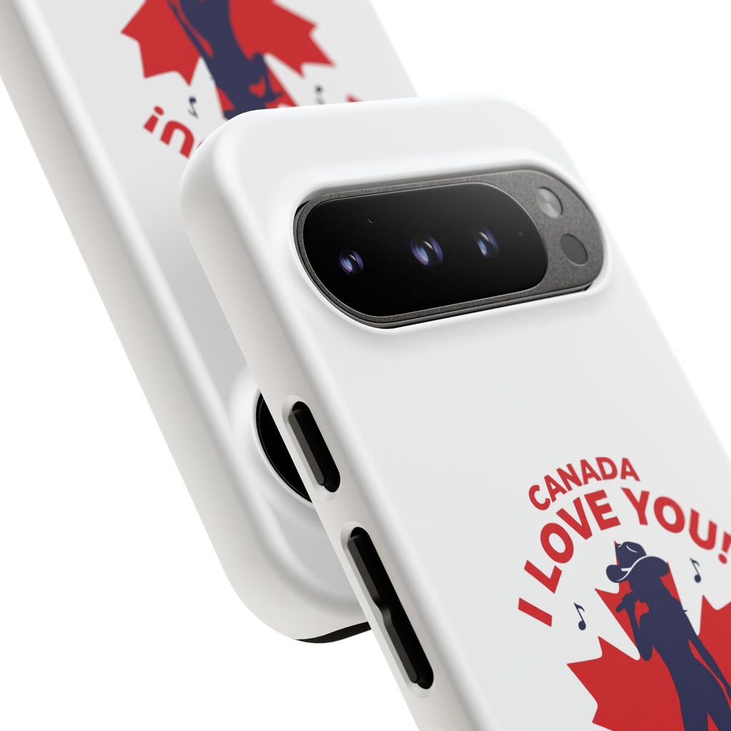 Canada I Love You Phone Case — Maple Leaf Singing Moose Patriotic iPhone Cover