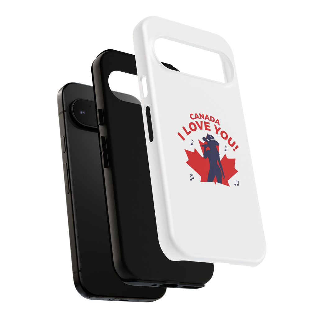Canada I Love You Phone Case — Maple Leaf Singing Moose Patriotic iPhone Cover