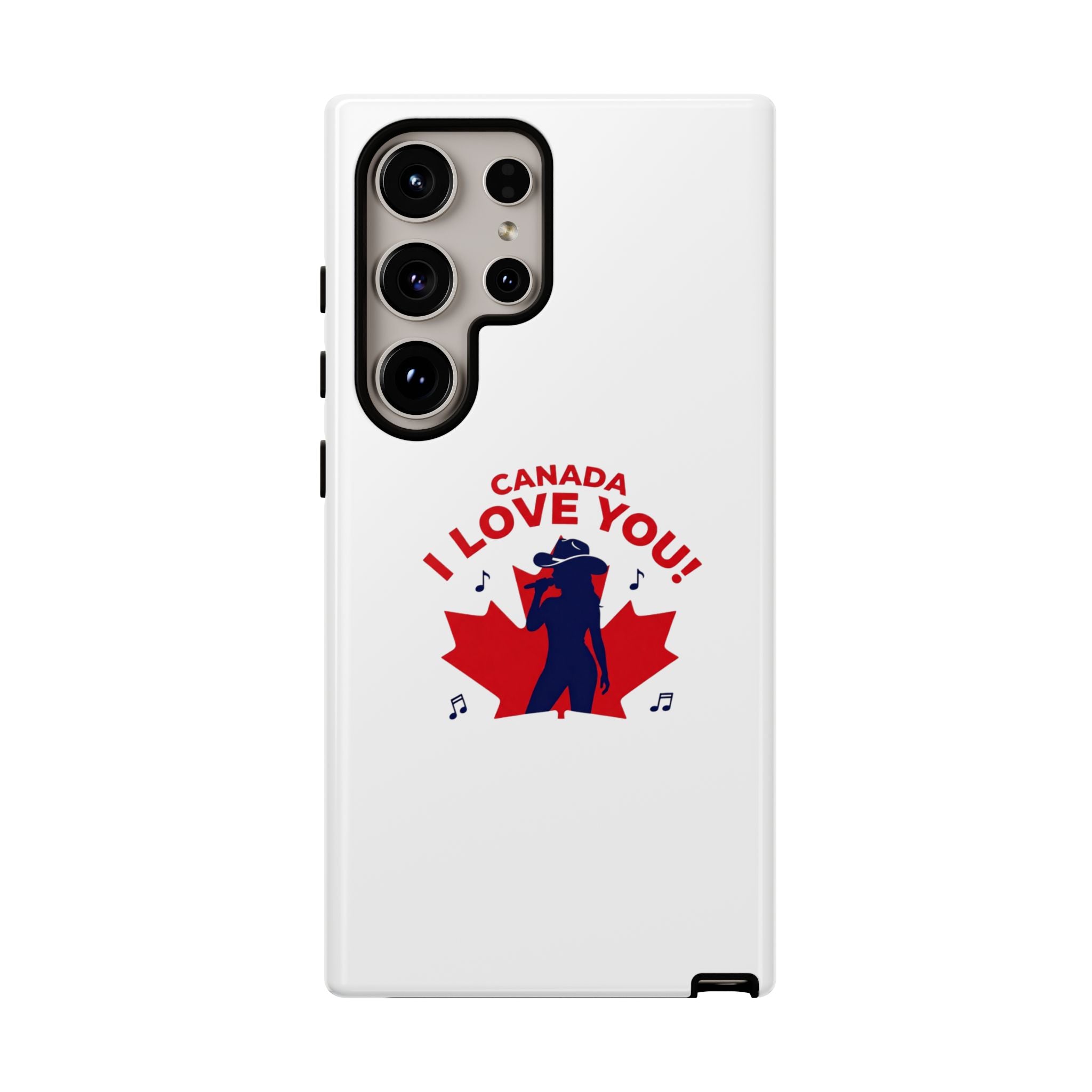 Canada I Love You Phone Case — Maple Leaf Singing Moose Patriotic iPhone Cover