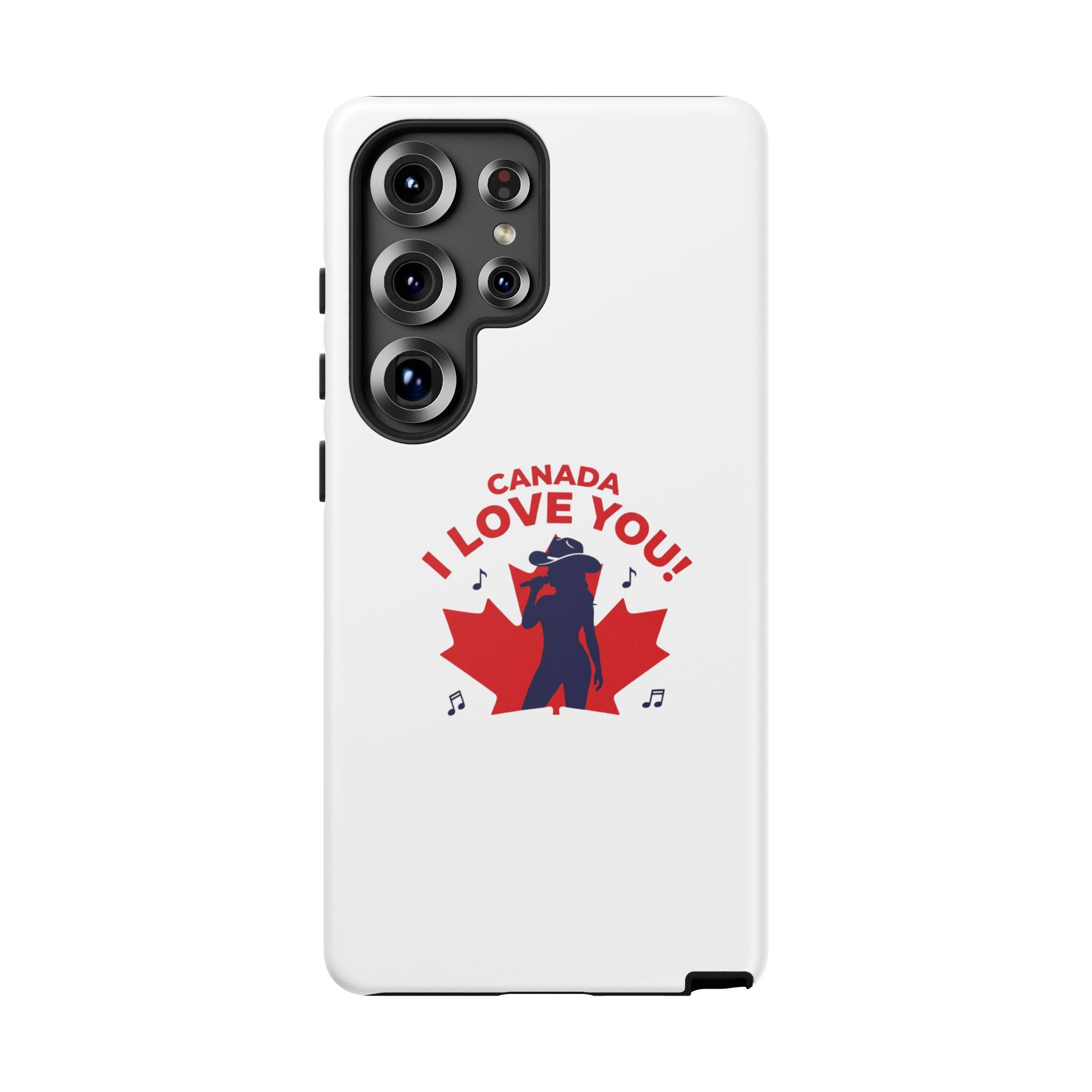 Canada I Love You Phone Case — Maple Leaf Singing Moose Patriotic iPhone Cover