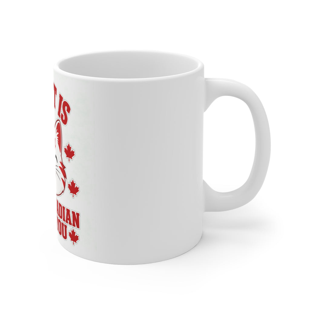 Mug Mon chat est plus Canadien que toi — Tasse à café drôle Chat Canadien (325 ml)
