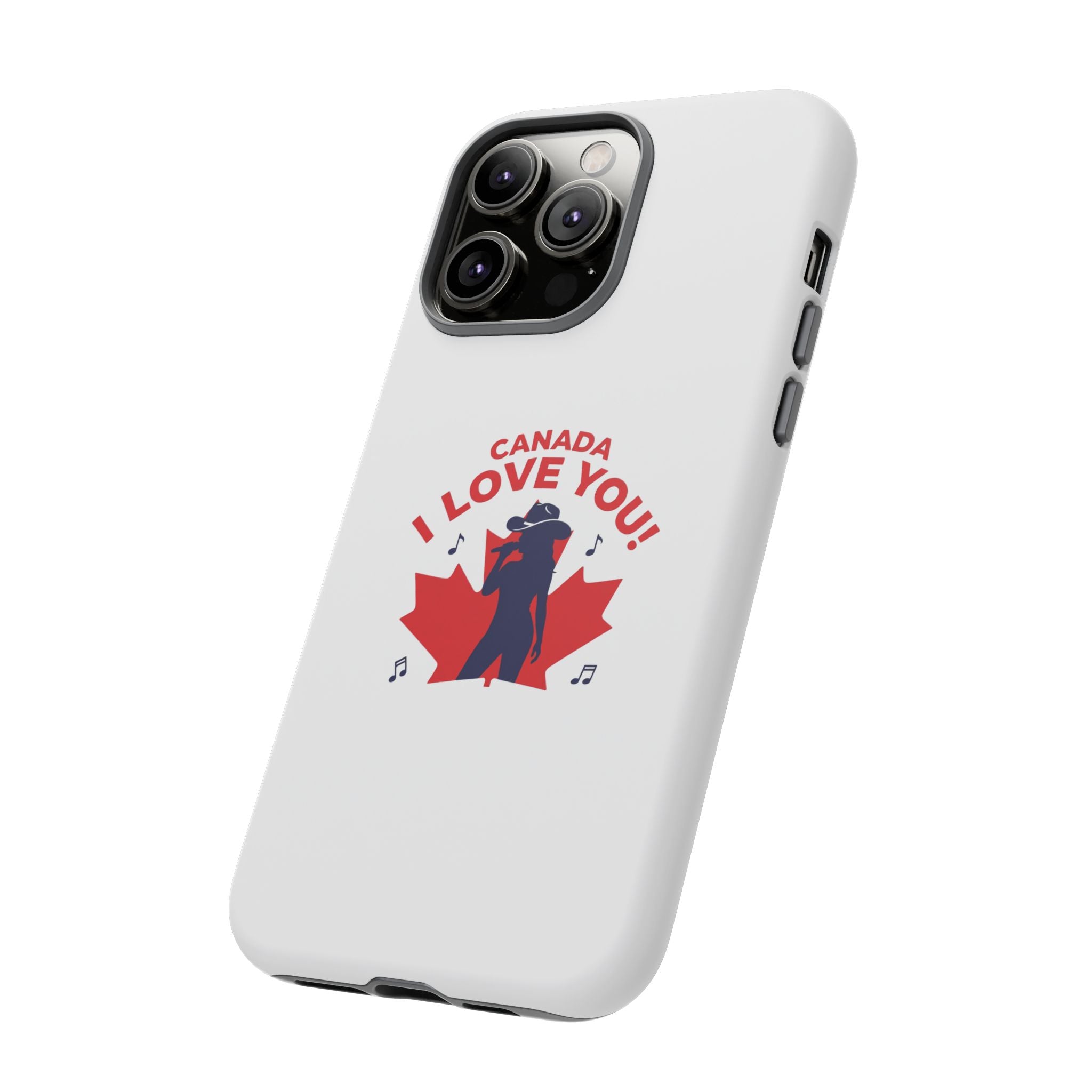 Canada I Love You Phone Case — Maple Leaf Singing Moose Patriotic iPhone Cover