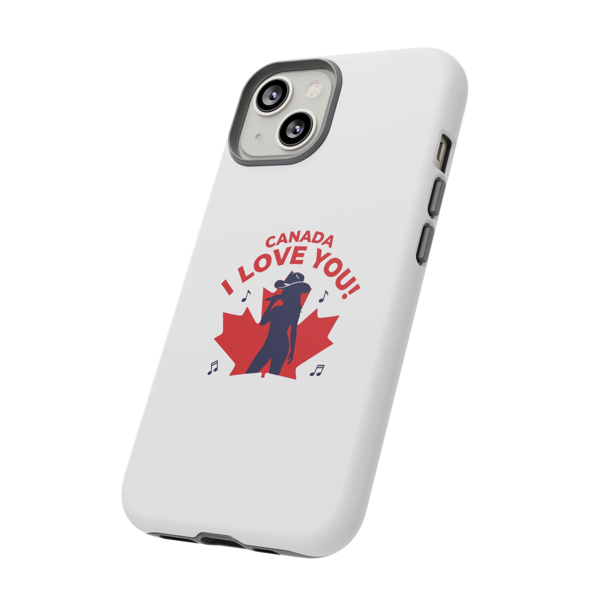 Canada I Love You Phone Case — Maple Leaf Singing Moose Patriotic iPhone Cover