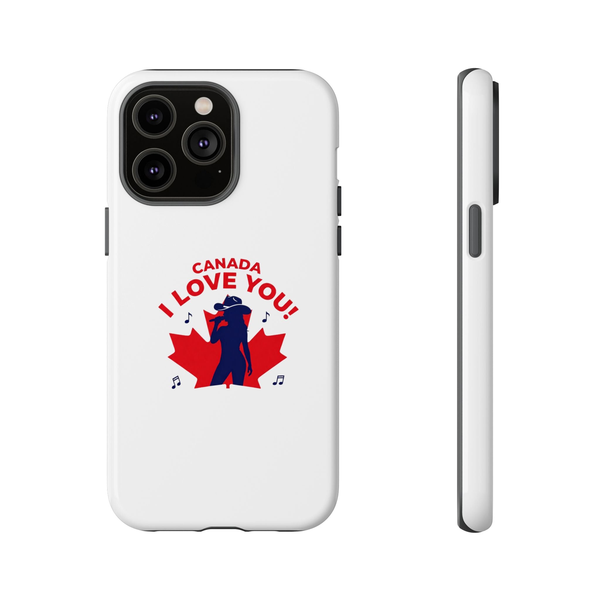 Canada I Love You Phone Case — Maple Leaf Singing Moose Patriotic iPhone Cover