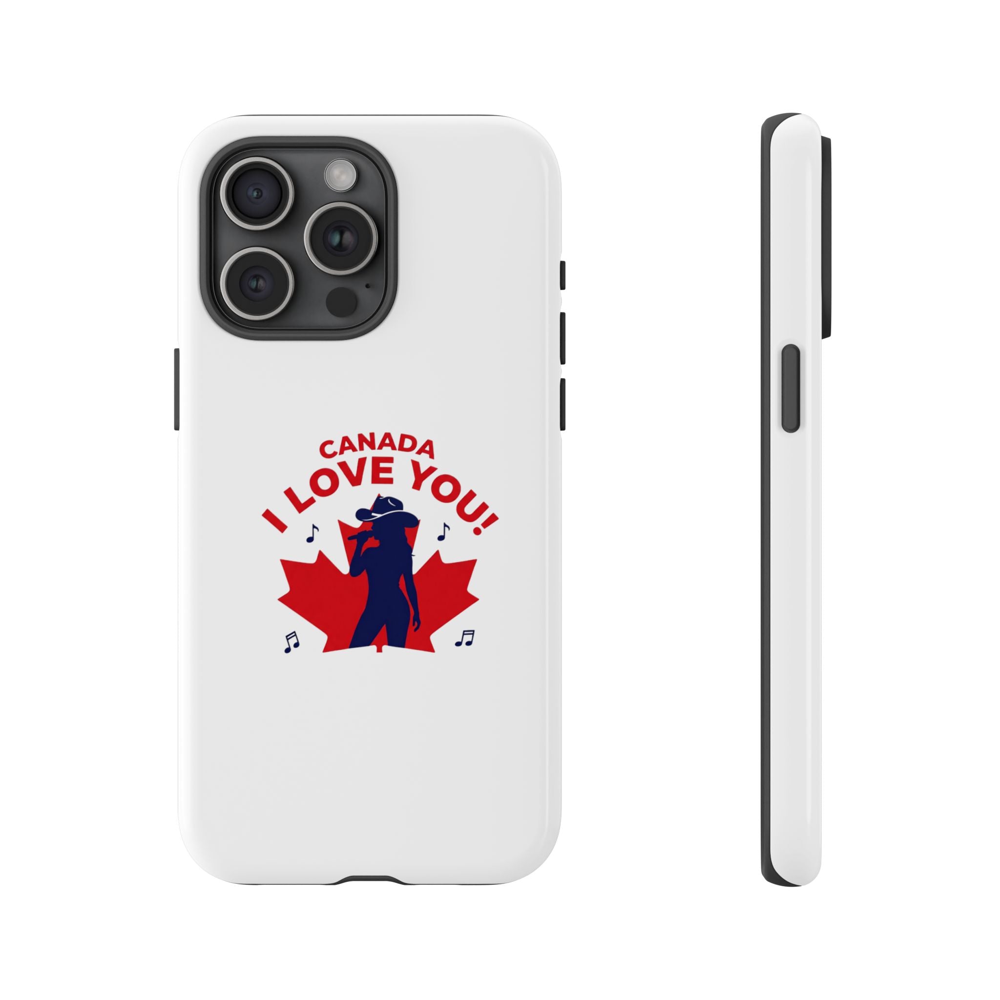 Canada I Love You Phone Case — Maple Leaf Singing Moose Patriotic iPhone Cover