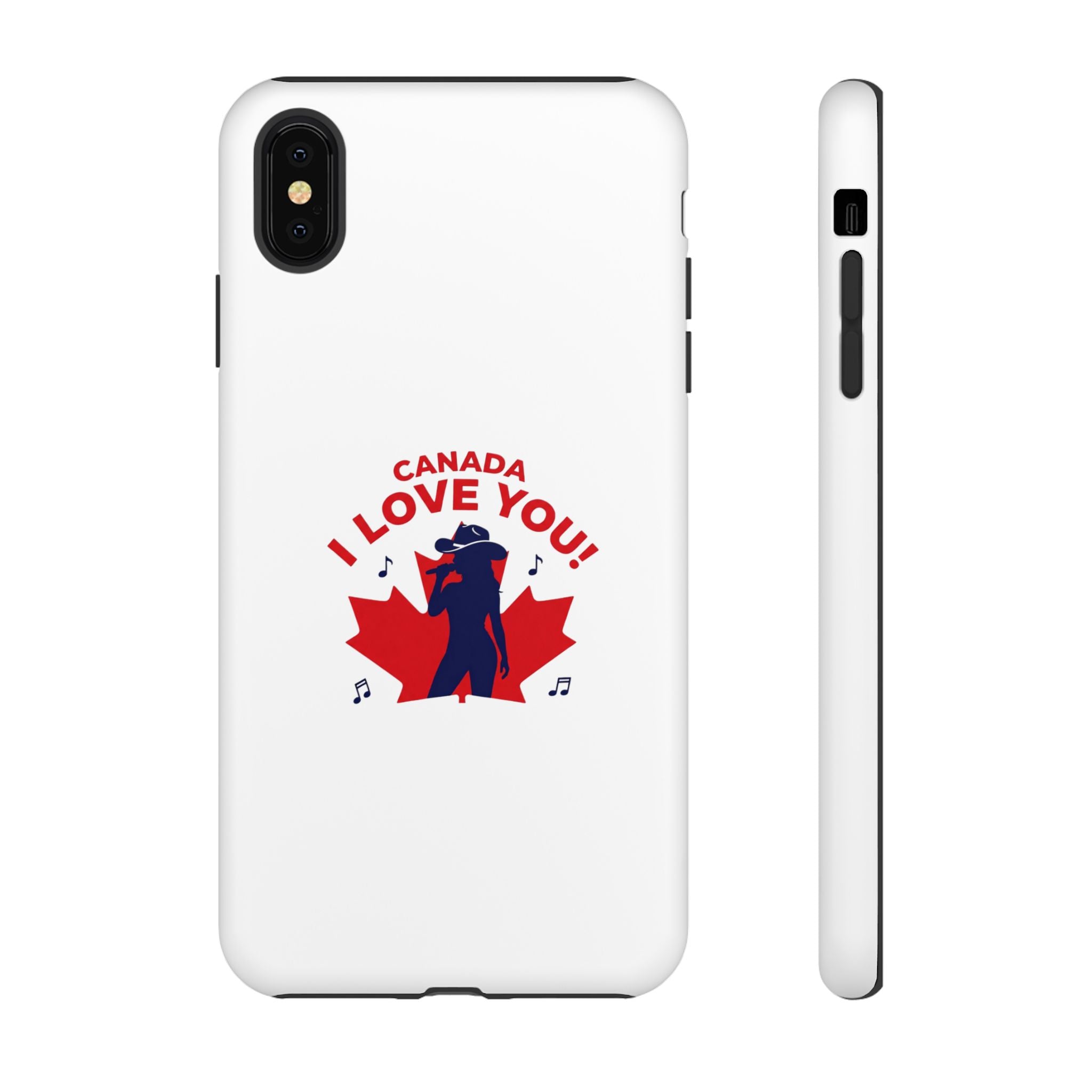 Canada I Love You Phone Case — Maple Leaf Singing Moose Patriotic iPhone Cover