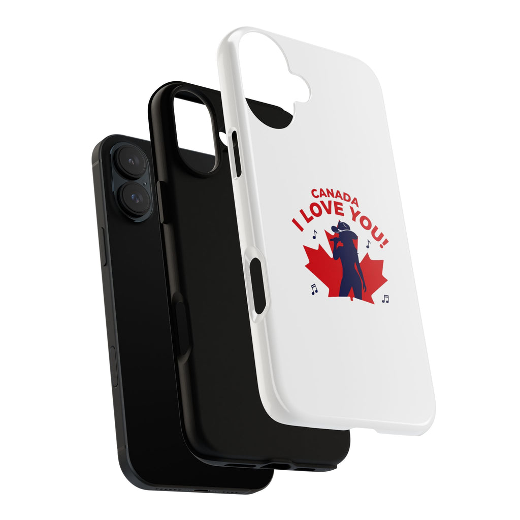 Canada I Love You Phone Case — Maple Leaf Singing Moose Patriotic iPhone Cover