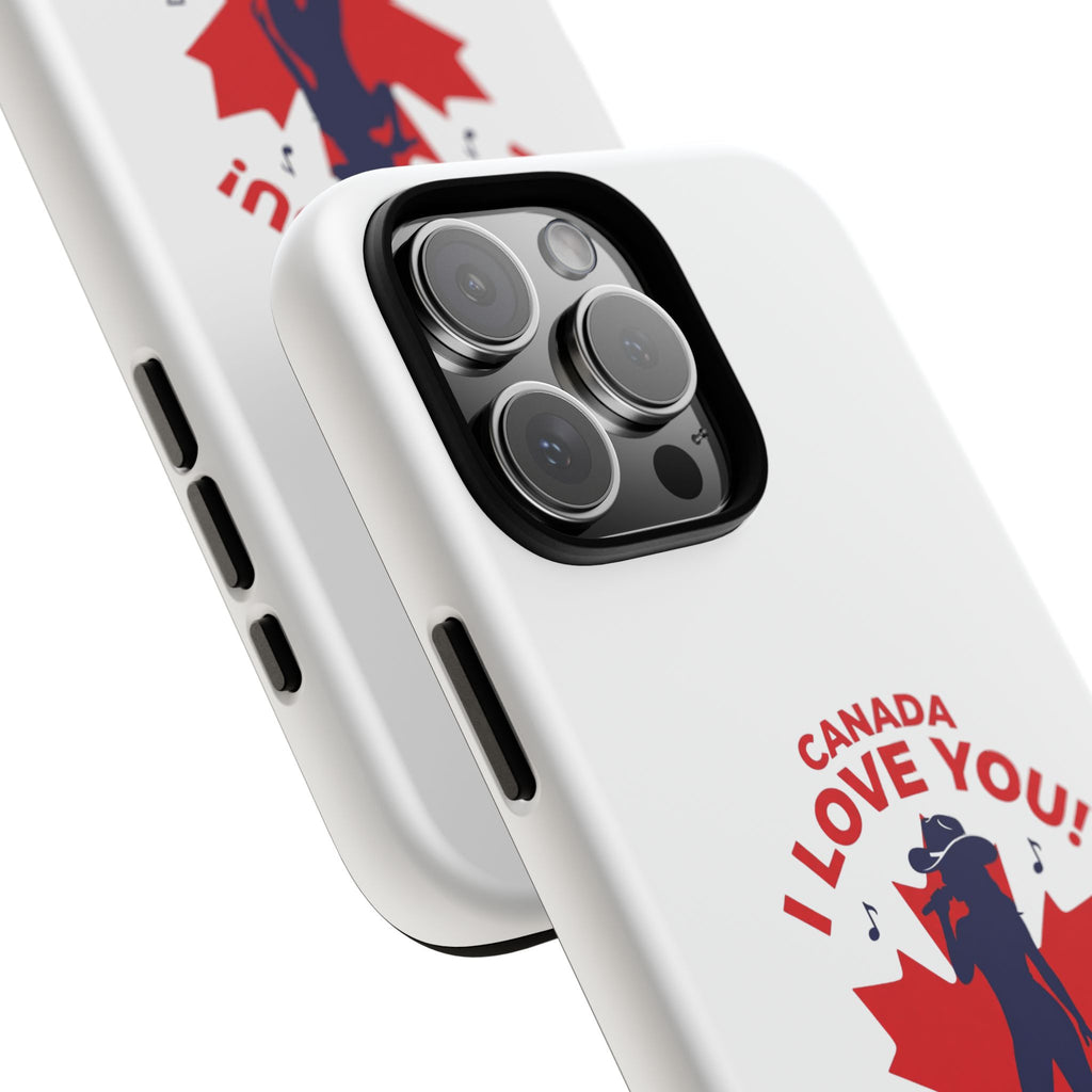 Canada I Love You Phone Case — Maple Leaf Singing Moose Patriotic iPhone Cover