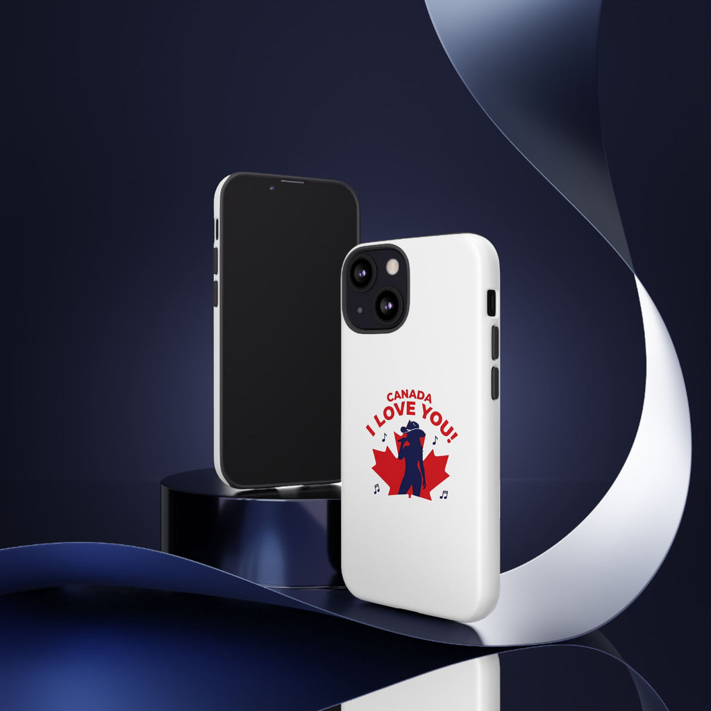 Canada I Love You Phone Case — Maple Leaf Singing Moose Patriotic iPhone Cover