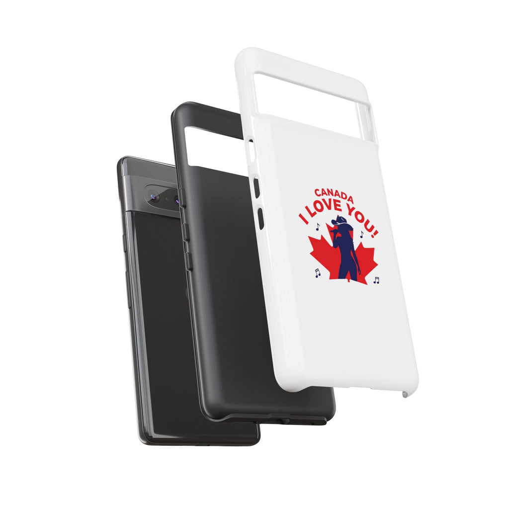 Canada I Love You Phone Case — Maple Leaf Singing Moose Patriotic iPhone Cover
