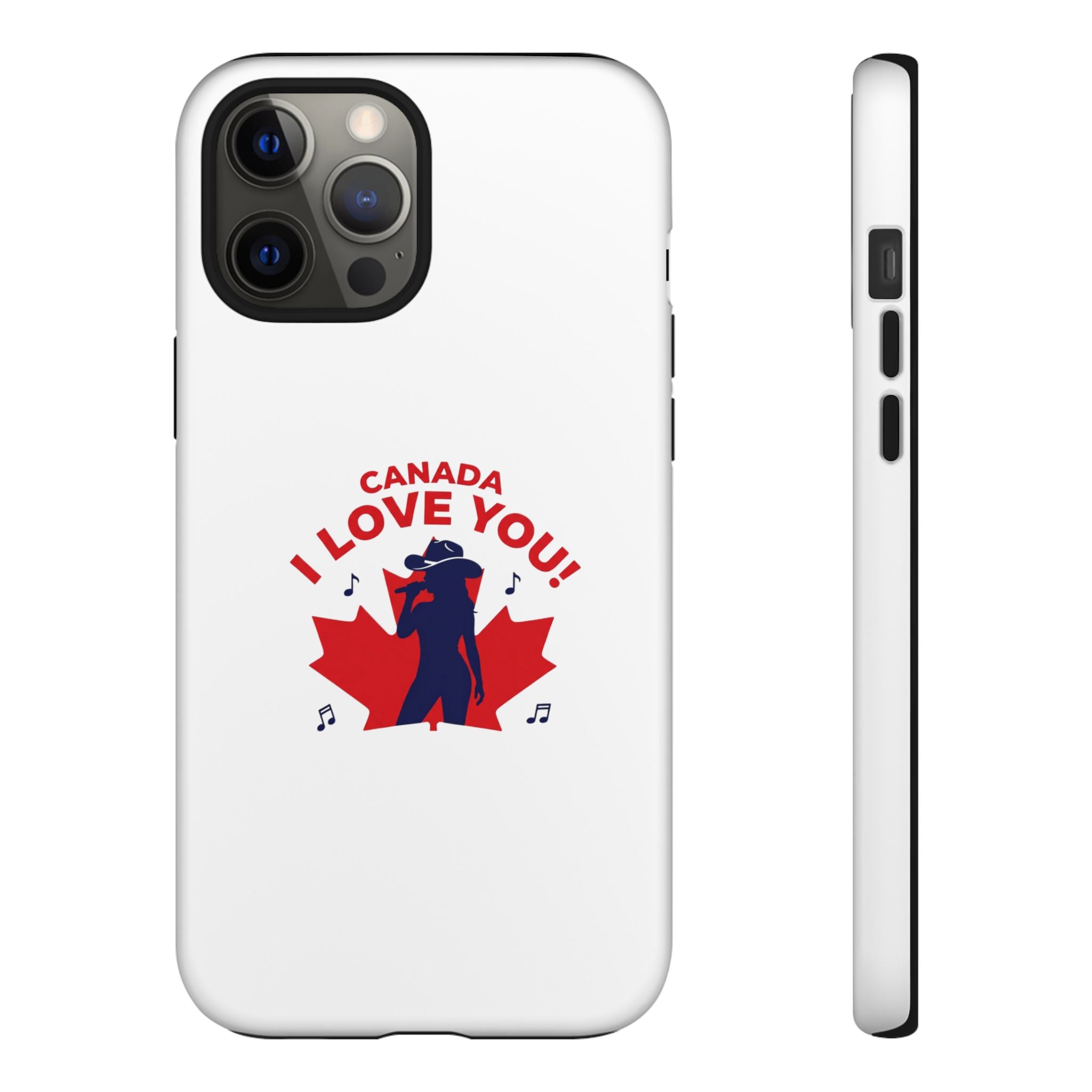 Canada I Love You Phone Case — Maple Leaf Singing Moose Patriotic iPhone Cover