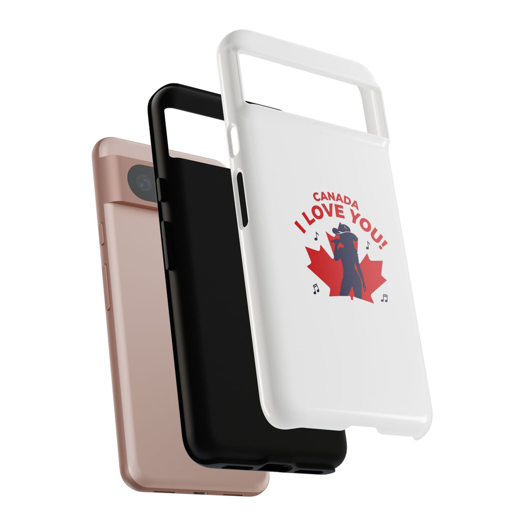 Canada I Love You Phone Case — Maple Leaf Singing Moose Patriotic iPhone Cover
