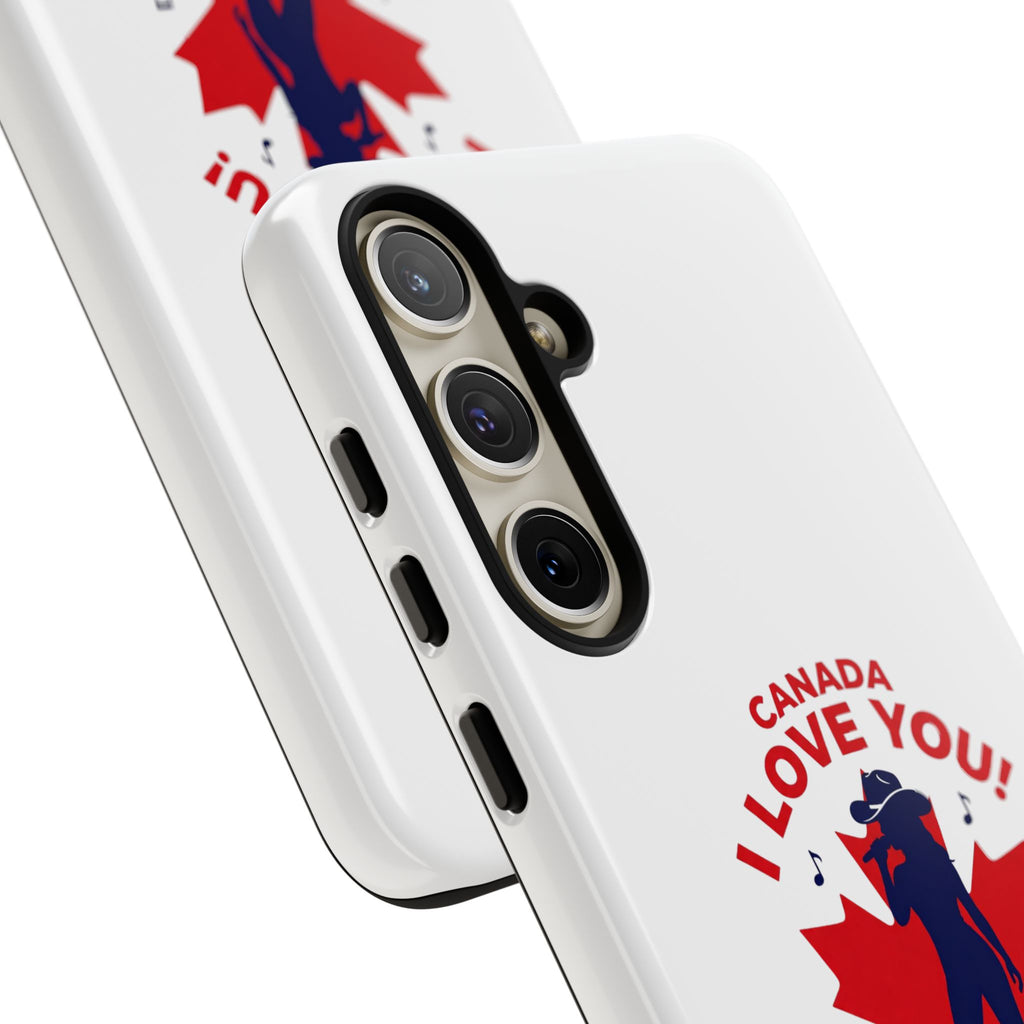 Canada I Love You Phone Case — Maple Leaf Singing Moose Patriotic iPhone Cover
