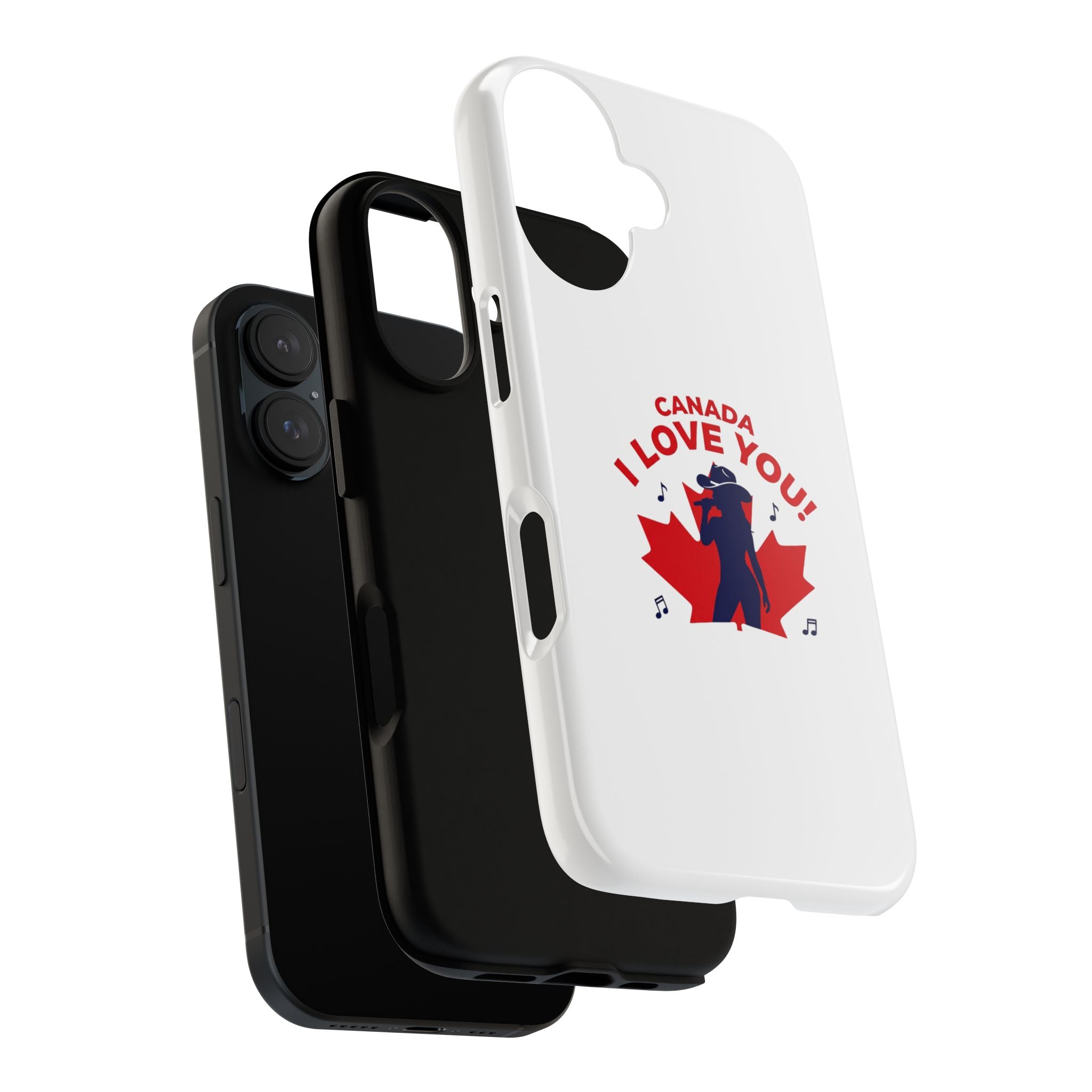 Canada I Love You Phone Case — Maple Leaf Singing Moose Patriotic iPhone Cover
