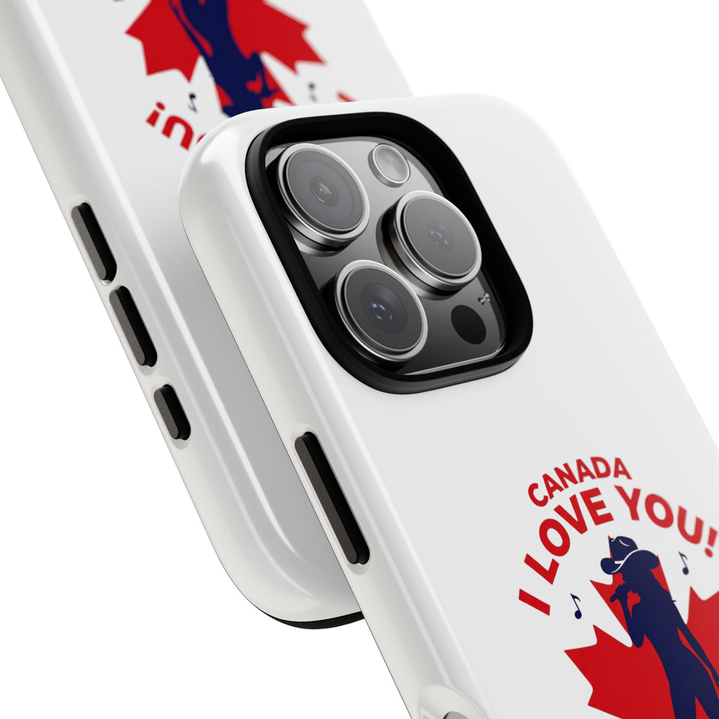 Canada I Love You Phone Case — Maple Leaf Singing Moose Patriotic iPhone Cover