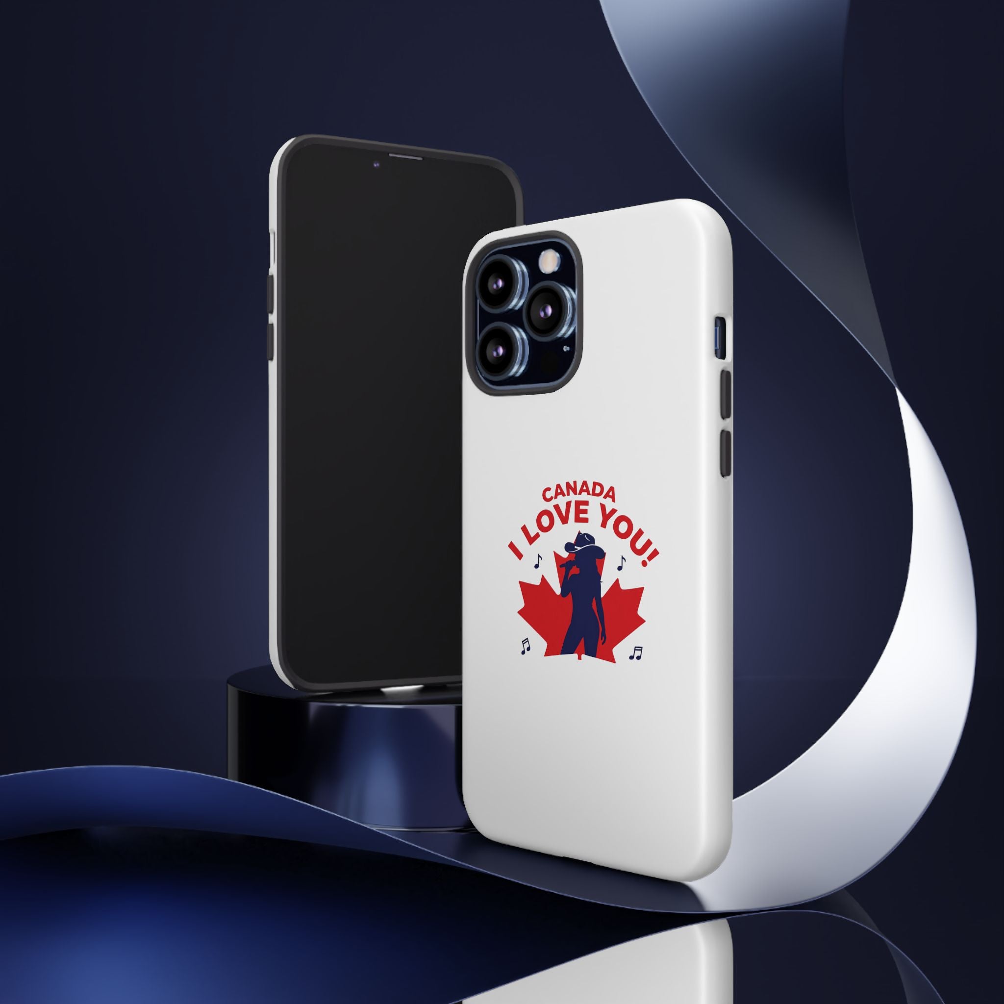 Canada I Love You Phone Case — Maple Leaf Singing Moose Patriotic iPhone Cover