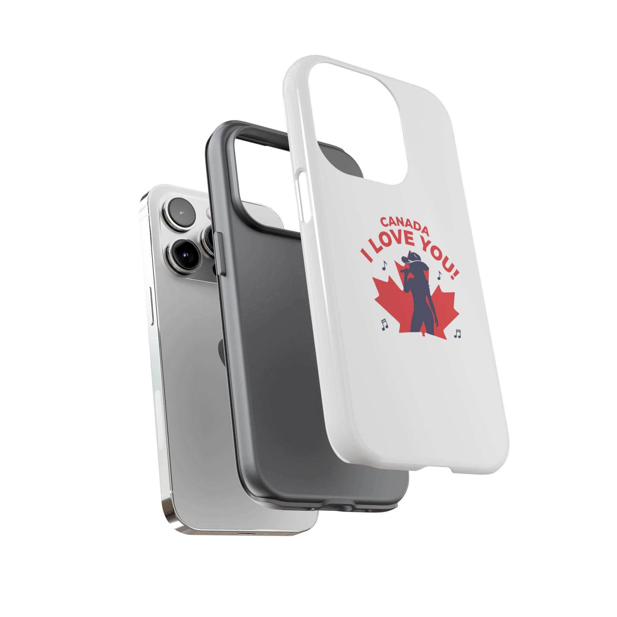 Canada I Love You Phone Case — Maple Leaf Singing Moose Patriotic iPhone Cover