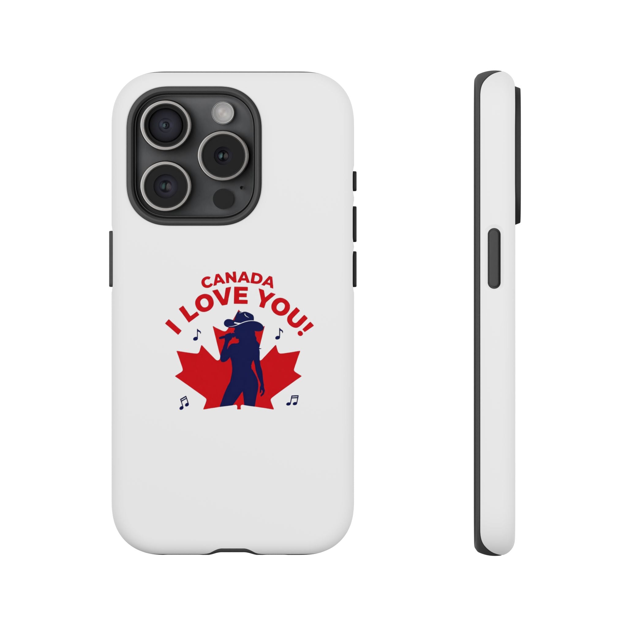 Canada I Love You Phone Case — Maple Leaf Singing Moose Patriotic iPhone Cover