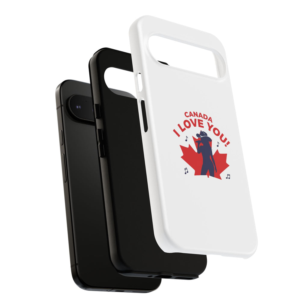 Canada I Love You Phone Case — Maple Leaf Singing Moose Patriotic iPhone Cover