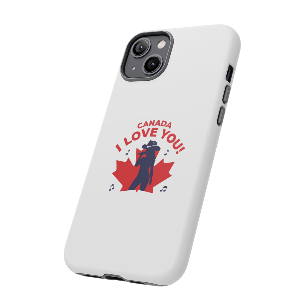 Canada I Love You Phone Case — Maple Leaf Singing Moose Patriotic iPhone Cover