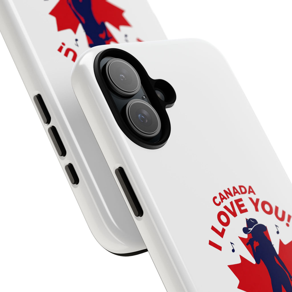 Canada I Love You Phone Case — Maple Leaf Singing Moose Patriotic iPhone Cover