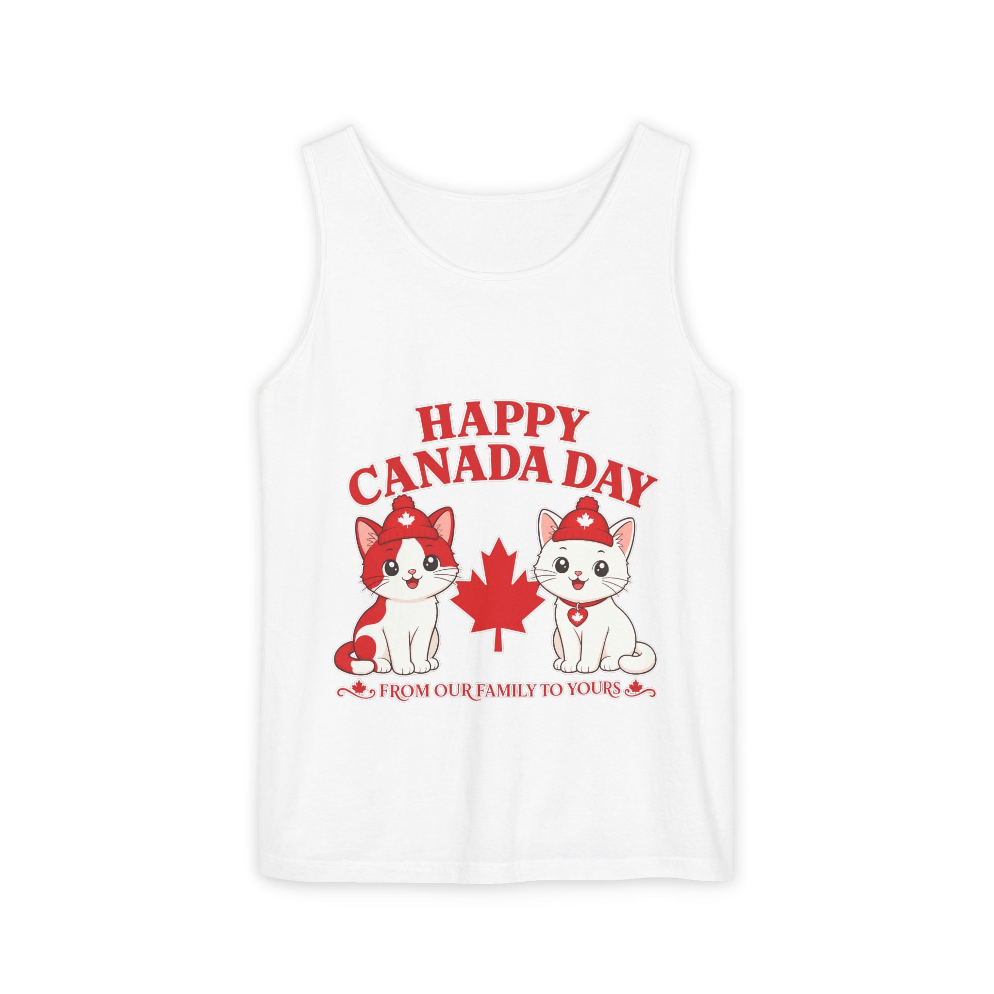 Canada Day Tank Top — Happy Canada Day Cute Maple Paw Print Tank