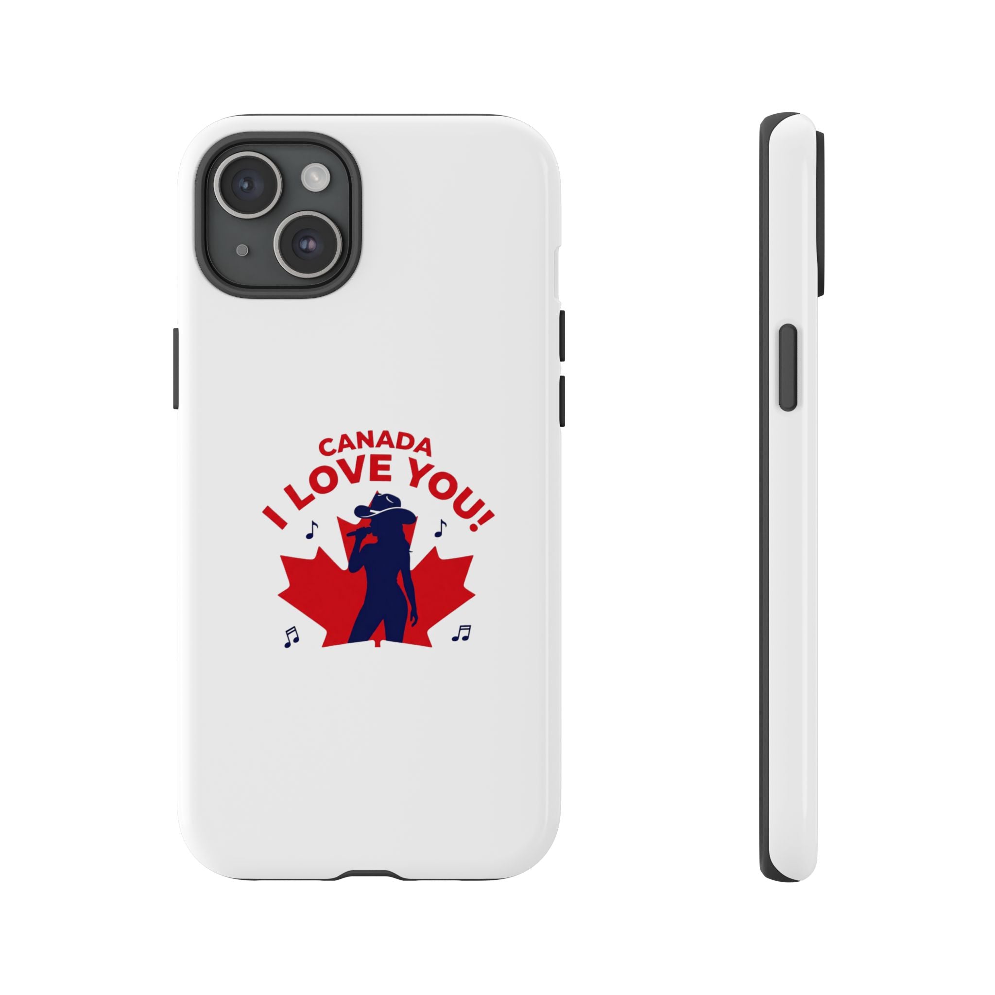 Canada I Love You Phone Case — Maple Leaf Singing Moose Patriotic iPhone Cover