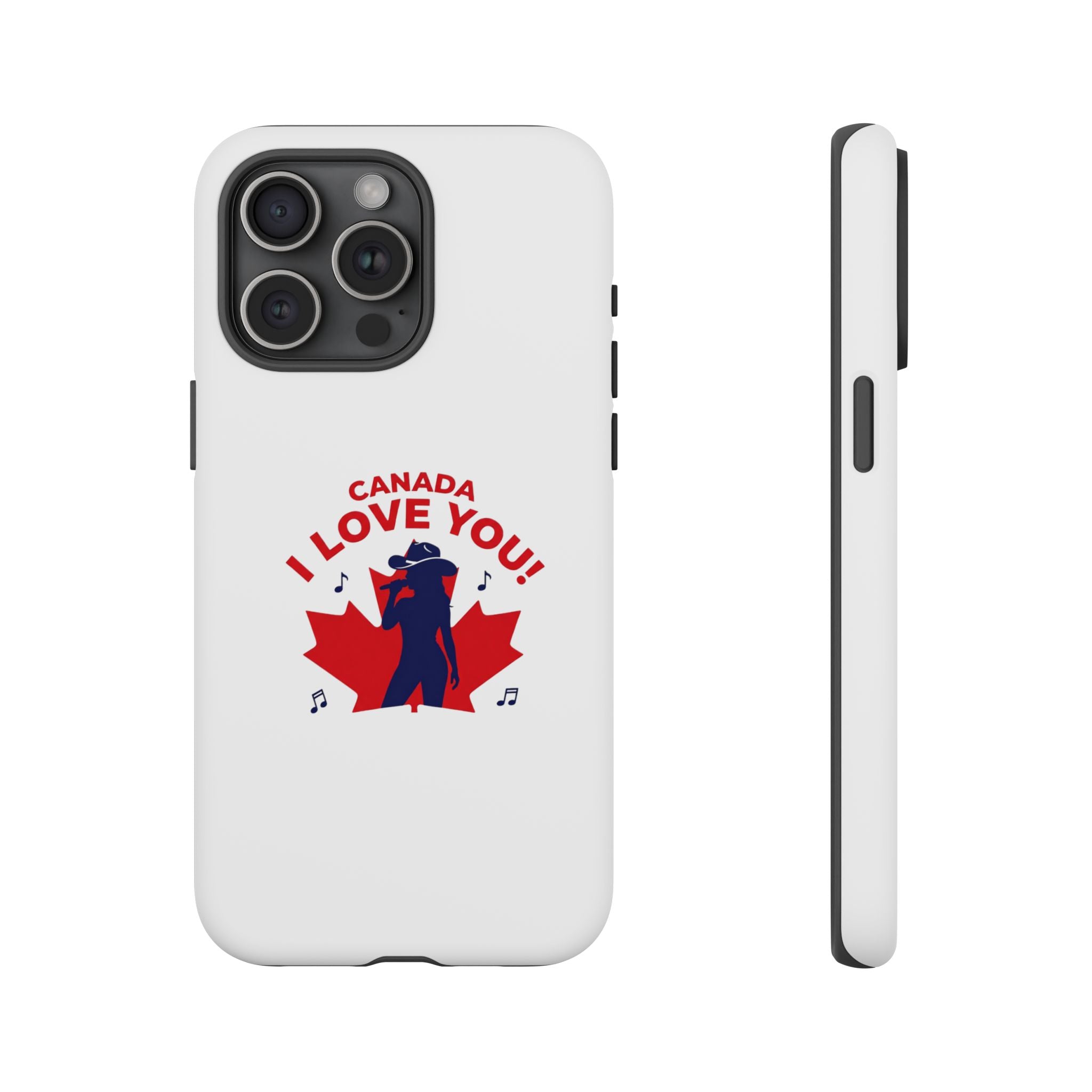 Canada I Love You Phone Case — Maple Leaf Singing Moose Patriotic iPhone Cover