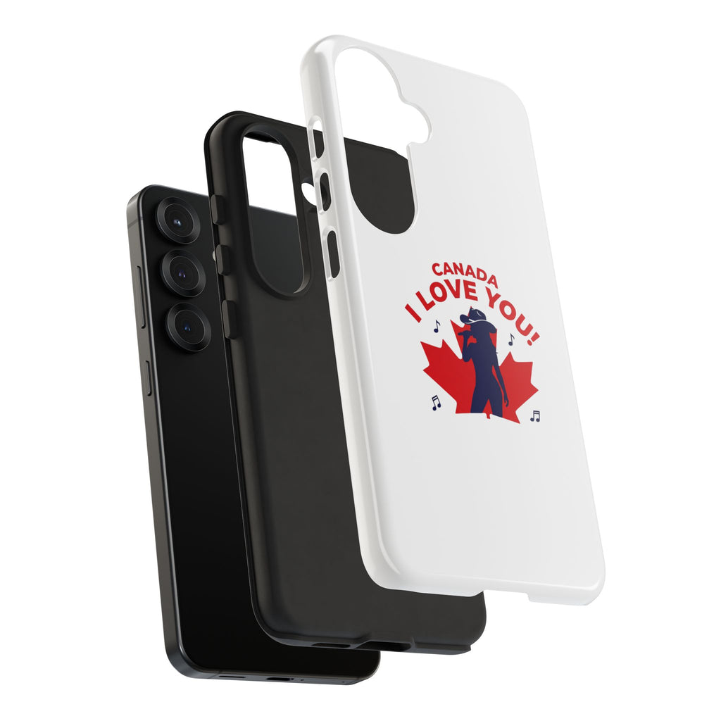 Canada I Love You Phone Case — Maple Leaf Singing Moose Patriotic iPhone Cover