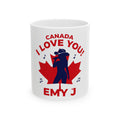 Canada I Love You Mug — Custom Name Canada Day Coffee Mug (EMY J)