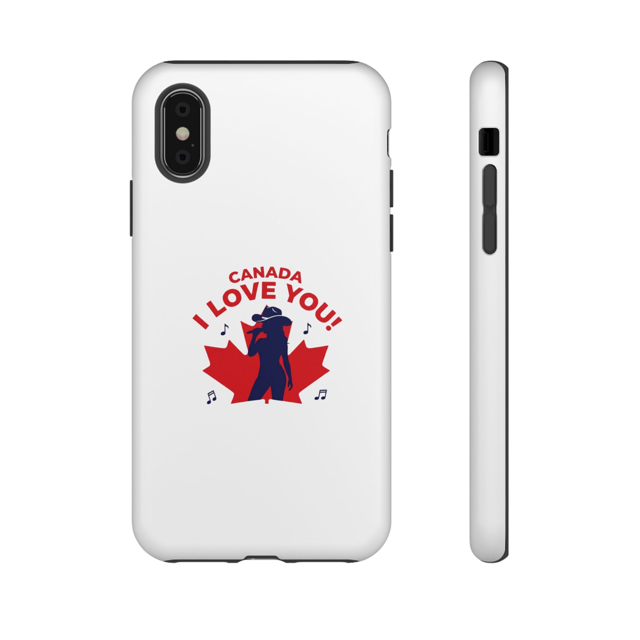 Canada I Love You Phone Case — Maple Leaf Singing Moose Patriotic iPhone Cover