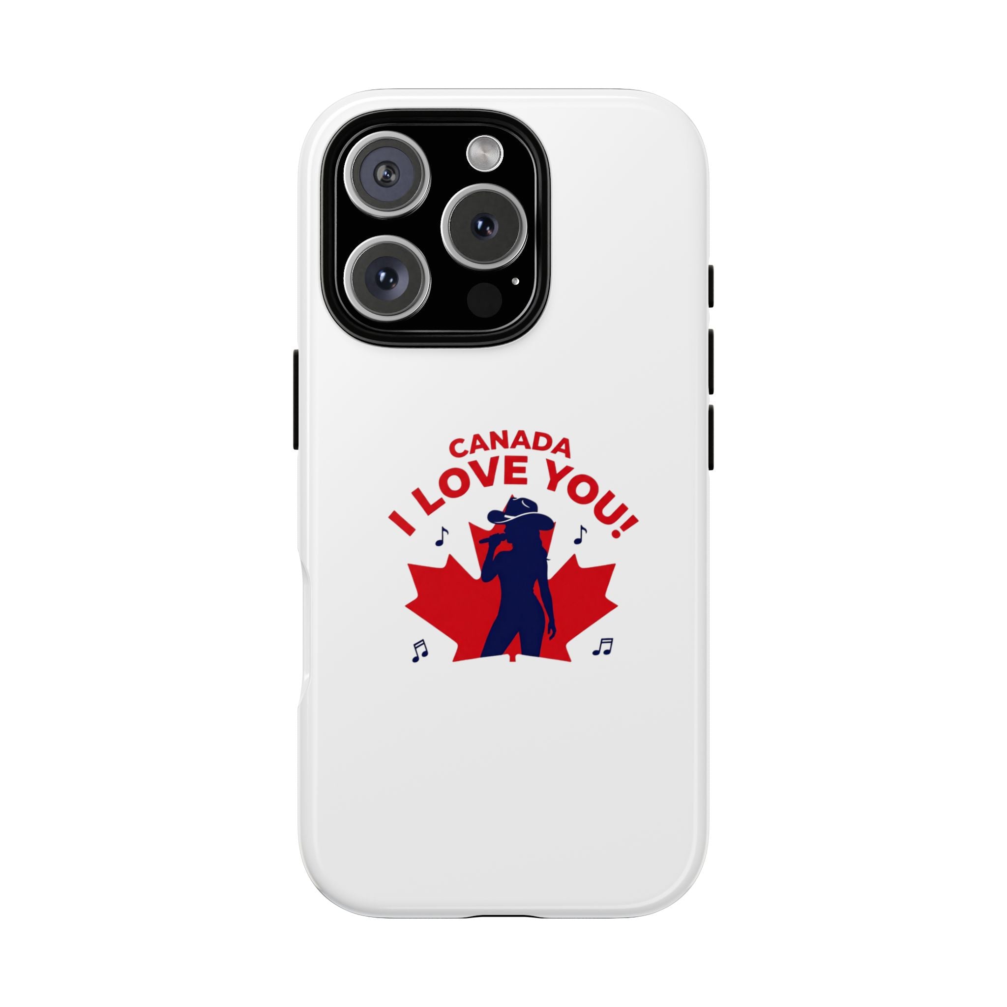 Canada I Love You Phone Case — Maple Leaf Singing Moose Patriotic iPhone Cover