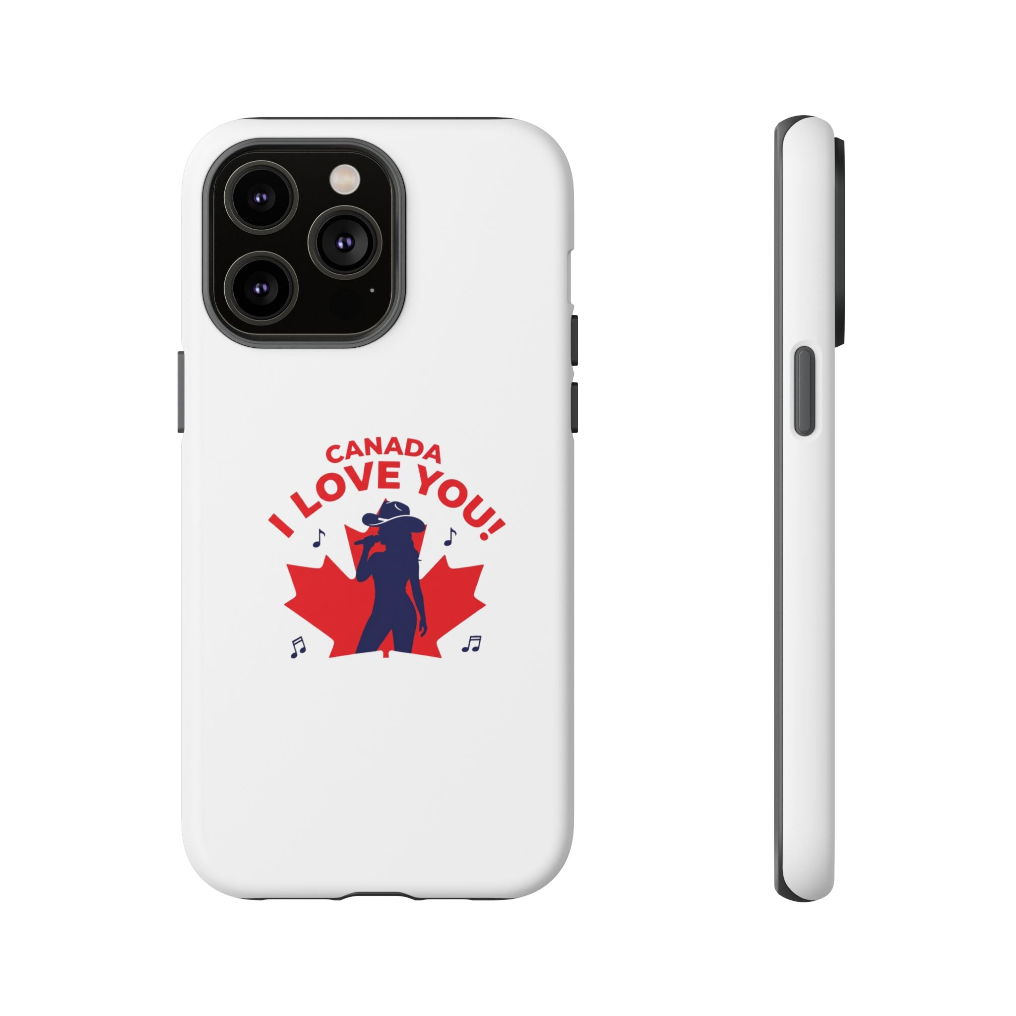 Canada I Love You Phone Case — Maple Leaf Singing Moose Patriotic iPhone Cover