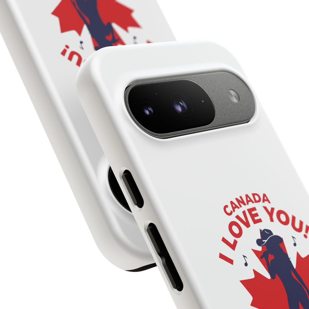 Canada I Love You Phone Case — Maple Leaf Singing Moose Patriotic iPhone Cover