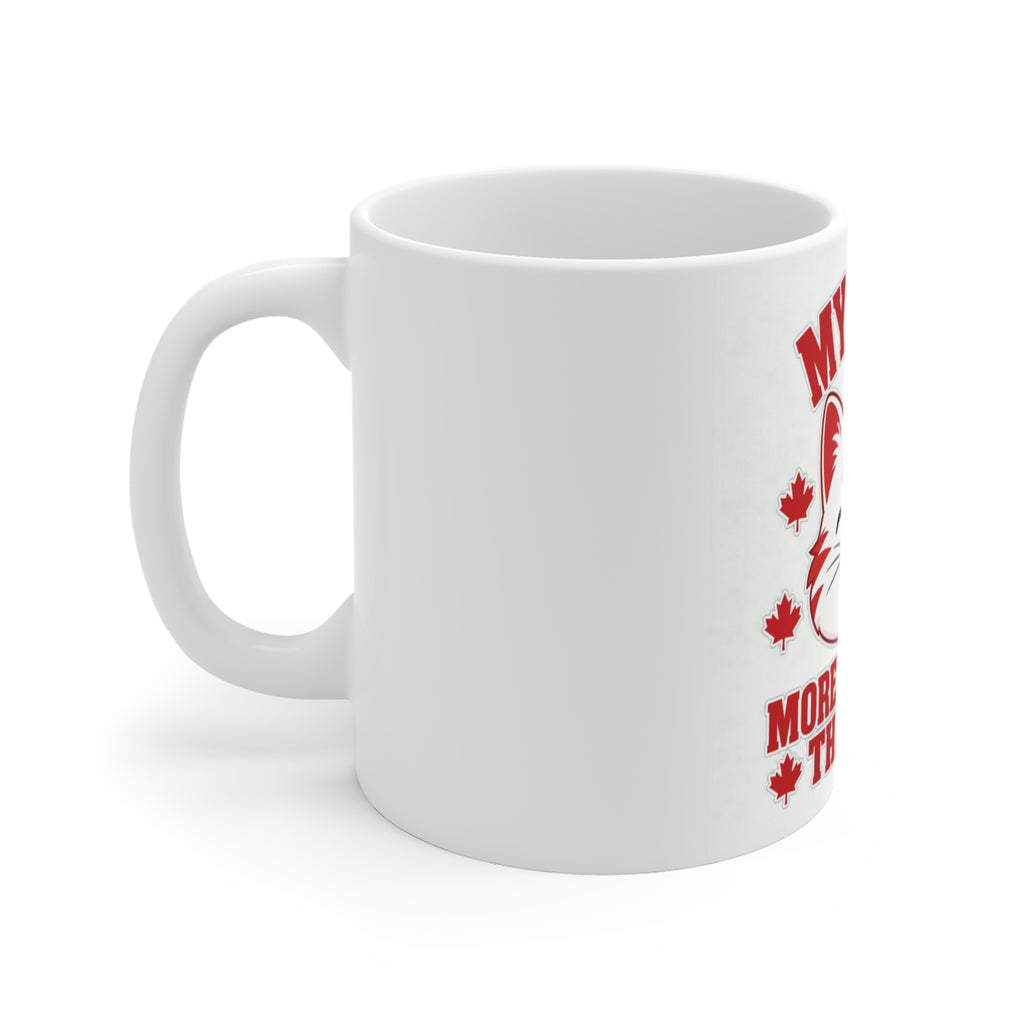 Mug Mon chat est plus Canadien que toi — Tasse à café drôle Chat Canadien (325 ml)