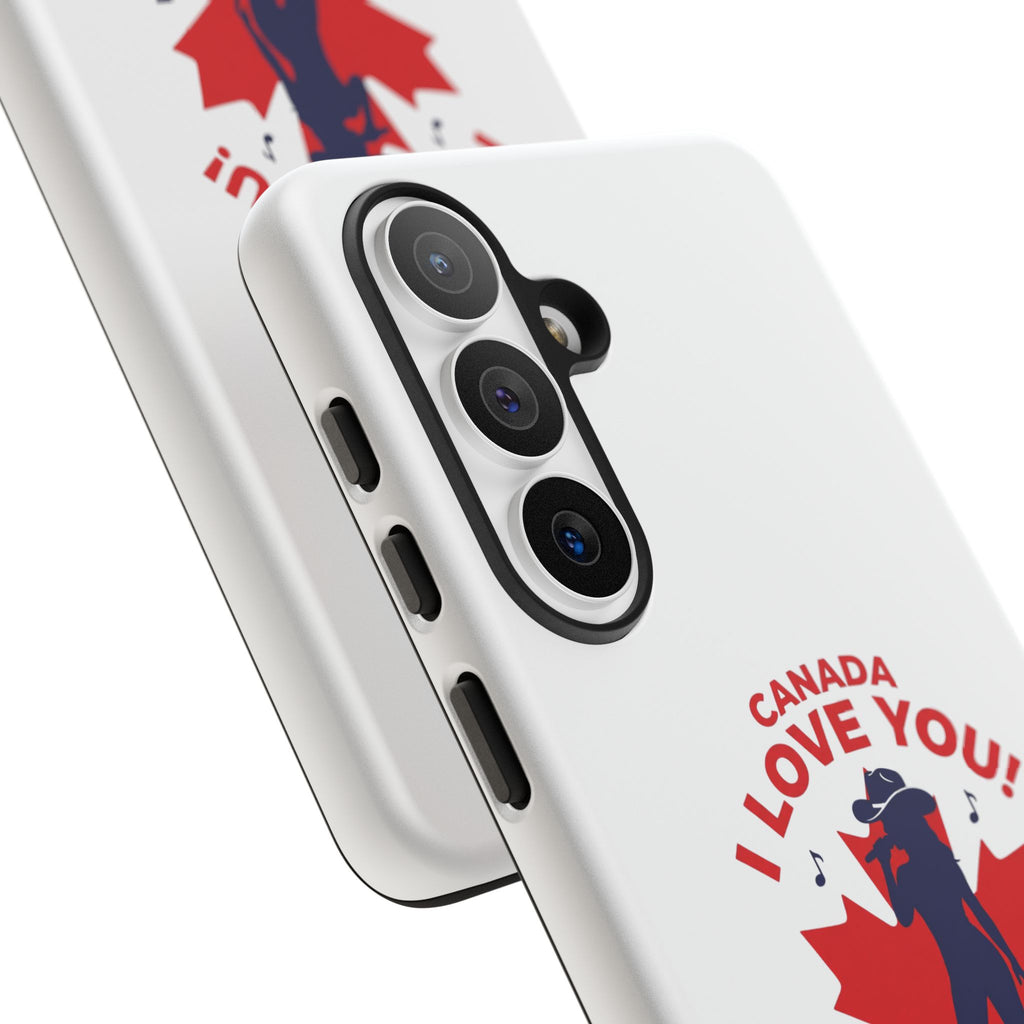 Canada I Love You Phone Case — Maple Leaf Singing Moose Patriotic iPhone Cover