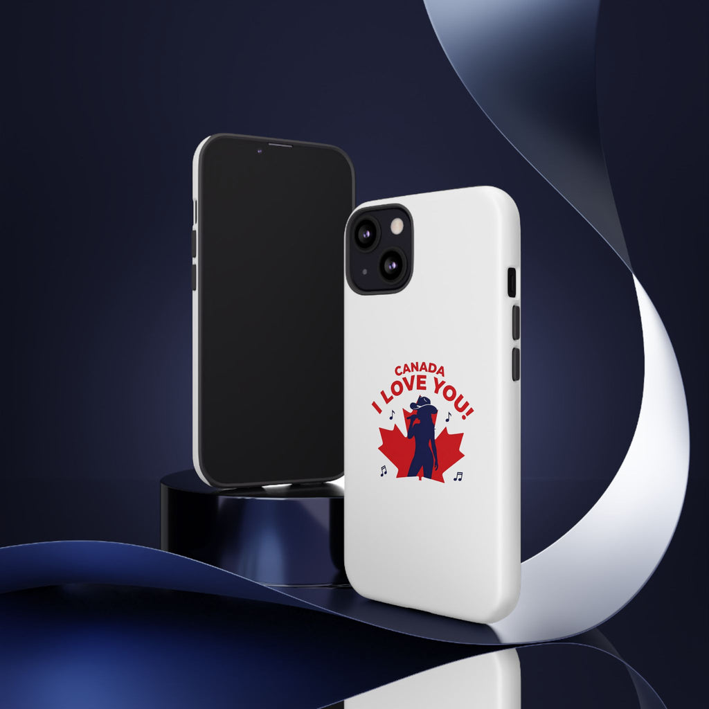 Canada I Love You Phone Case — Maple Leaf Singing Moose Patriotic iPhone Cover