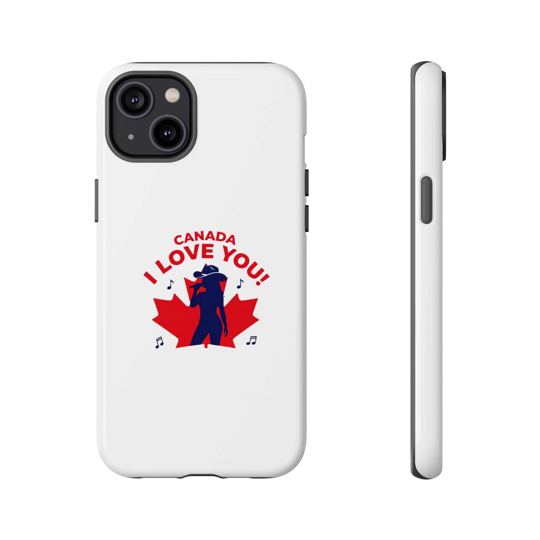 Canada I Love You Phone Case — Maple Leaf Singing Moose Patriotic iPhone Cover